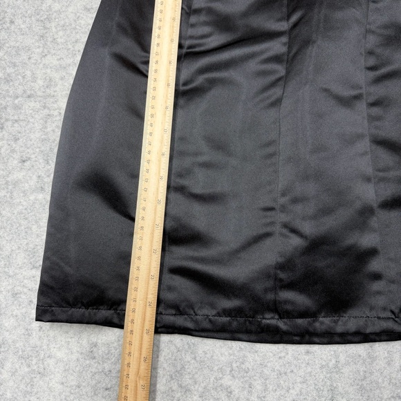 Lulu’s Perfectly Exquisite Black Satin Strapless Bodycon Mini Dress Size Medium - Picture 8 of 15
